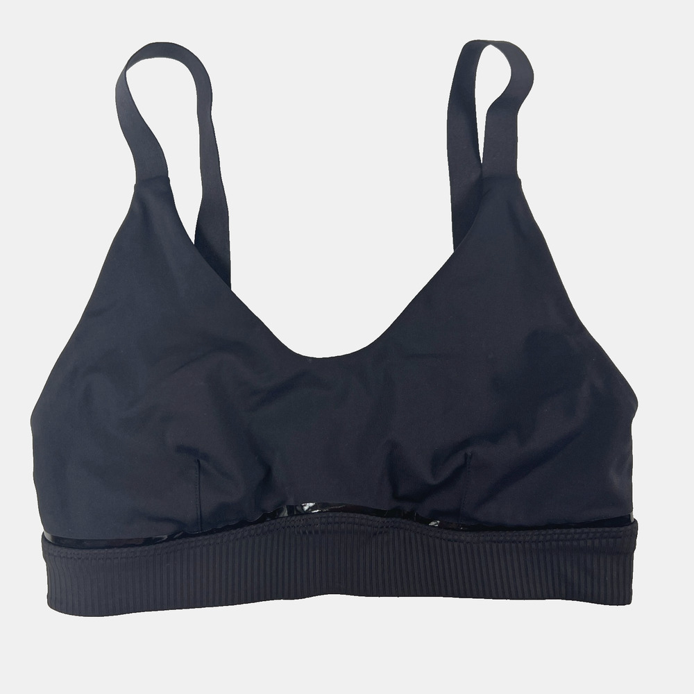 Lululemon Radiant Motion Bra 4 W2CNXS Black Yoga Sports Bra Gym Running Training